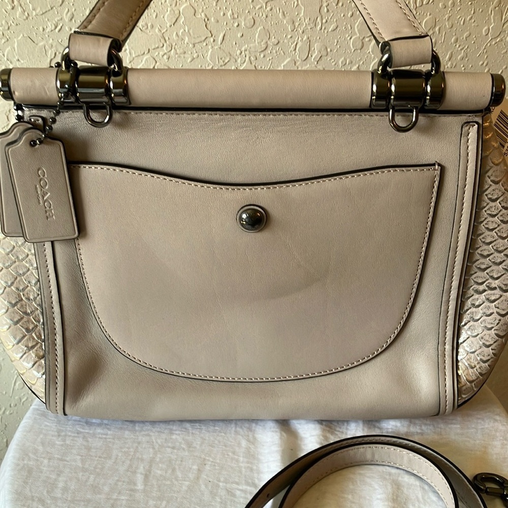Coach: Grey Birch Willow Flower Drifter Handbag- Floral- Tea Rose Appliqué - Picture 10 of 16